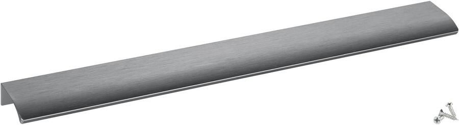 Sotech 5 stuks meubelgrepen Blanket Alex Titan blauw 350 mm deurkrukken voor montage aan de binnenzijde van de voorzijde incl. bevestigingsschroeven