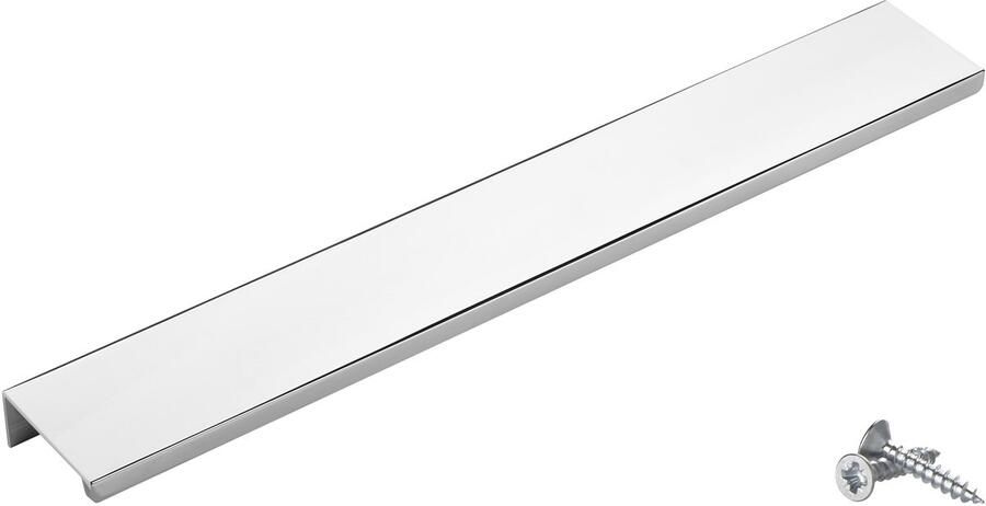 Sotech meubelgreep Blanket Jane 280 mm gepolijst chroom BA 3 x 80 mm kastgreep voor montage aan de binnenzijde van het front incl. bevestigingsschroeven