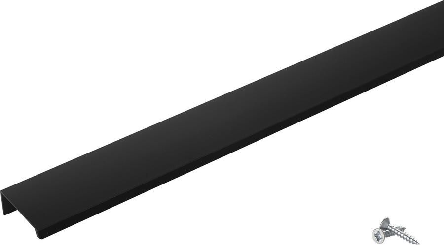 Sotech meubelgreep Blanket Jane 380 mm zwart BA 3 x 112 mm Kastgreep voor montage aan de binnenzijde van het front incl. bevestigingsschroeven