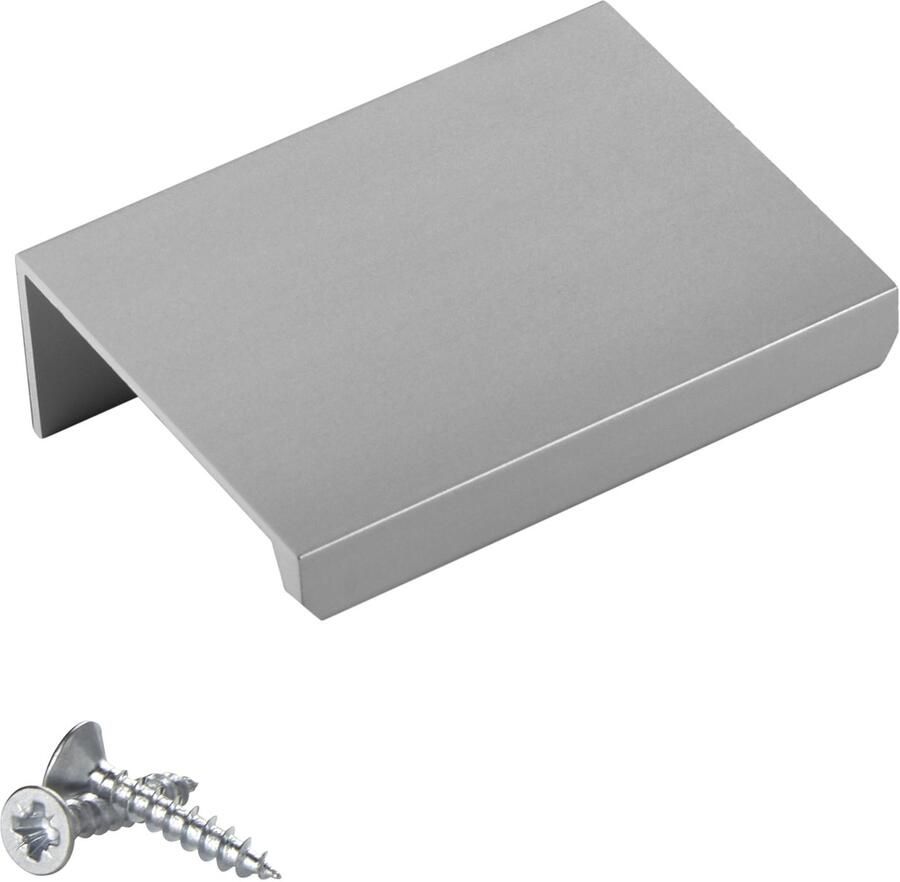 Sotech meubelgreep Blanket Jane 50 mm mat chroom BA 32 mm kastgreep voor montage aan de binnenzijde van het front incl. bevestigingsschroeven