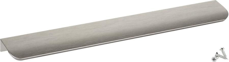 Sotech 5 stuks meubelgrepen Blanket Tommy geborsteld roestvrij staal look 300 mm achterste schroefgrepen voor montage achter incl. bevestigingsschroeven