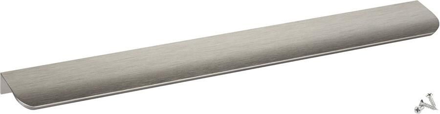 Sotech 5 stuks meubelgrepen Blanket Tommy geborsteld RVS-look 350 mm Deurgrepen voor montage aan de binnenzijde incl. bevestigingsschroeven