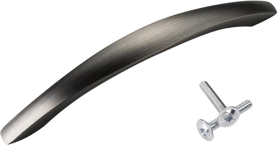 Sotech 20 x Meubelgreep DEJA Boorgatafstand 128 mm RVS-optiek donker Gebogen handgreep van