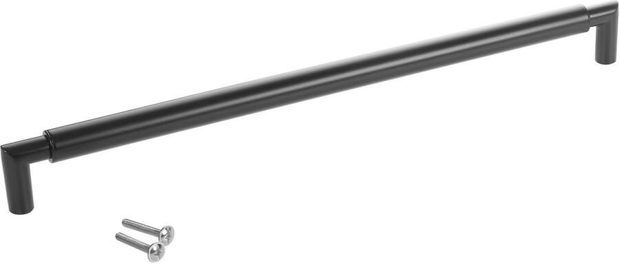 Sotech meubelgreep kastgreep E9 echt roestvrij staal zwart mat BA 320 mm Ø 16 mm met metalen sokkels