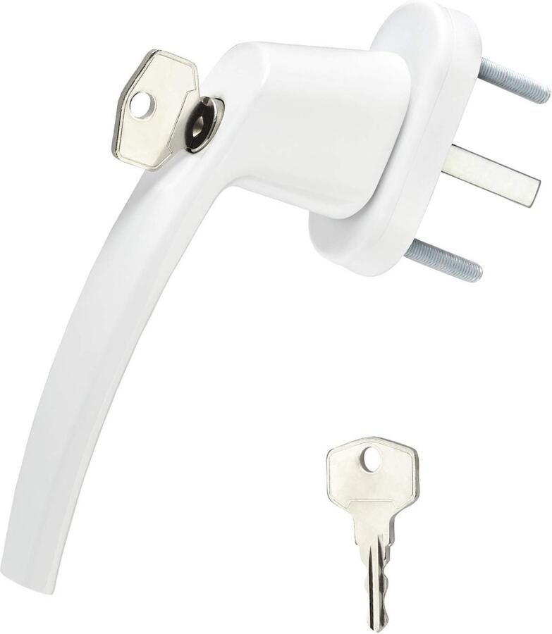 Sotech Raamkruk BRIS Aluminium (151 x 28 5 x 62 mm) wit afsluitbaar incl. 2 sleutels beveiliging