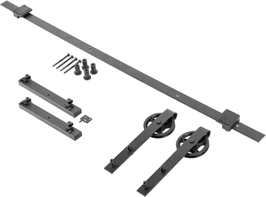 Sotech Schuifdeuren Set CHAMBER-1 2-delig. 2 m (om aan de zijkant vast te schroeven) Soft-Close zwart