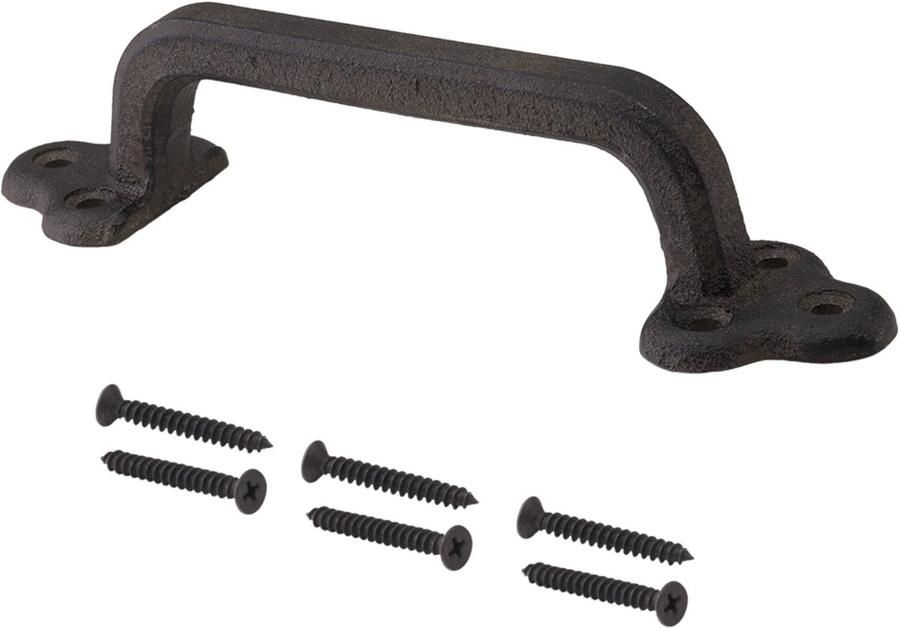 Sotech Schuifdeurgreep RUNE Gietijzeren deurgreep rustiek Lengte 22 7 cm Hoogte 5 cm Smeedijzeren deurgreep