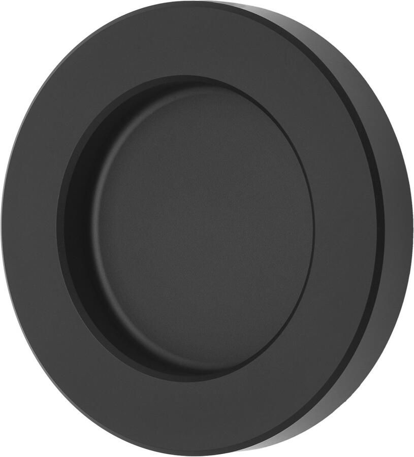 Sotech Schuifdeurgreep TAYO zwart Ø 70 x 10 mm zelfklevend (3M VHB) glazen deurklink van aluminium greepschaal voor glas- & kamerdeuren