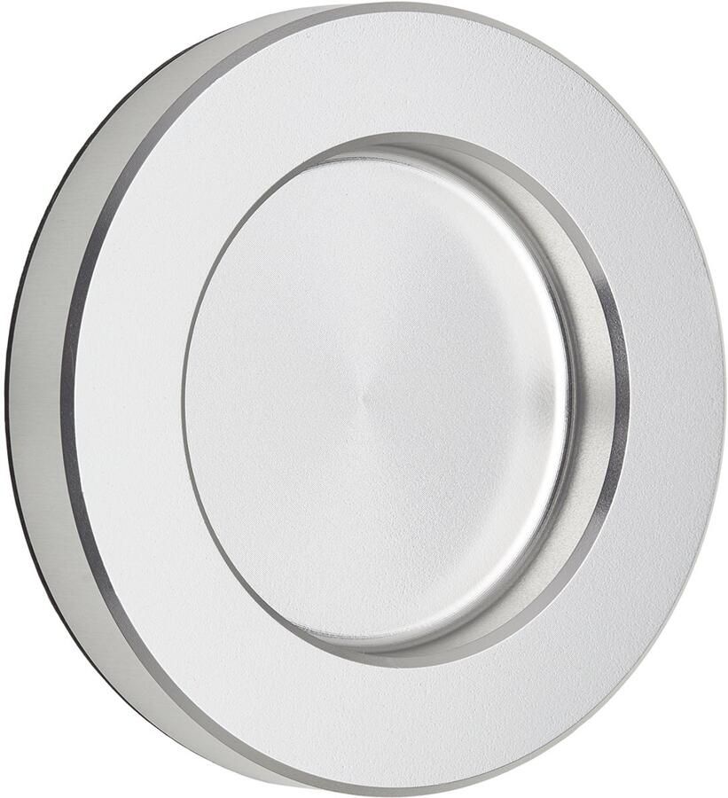 Sotech Schuifdeurgreep TEYO inox look Ø 70 x 10 mm zelfklevend (3M VHB) Meubelgreep inox schaalgreep voor glazen deuren & kamerdeuren Handgreepschaal om op te kleven Glasdeurgreep van