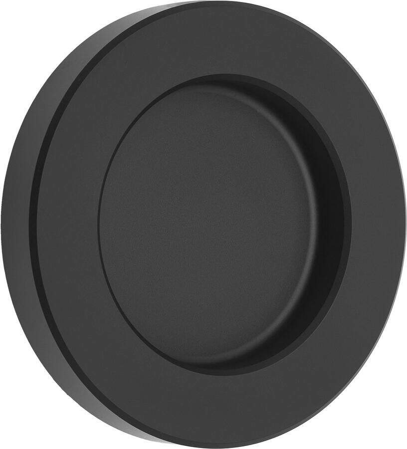 Sotech Schuifdeurgreep TEYO zwart geanodiseerd Ø 70 x 10 mm zelfklevend (3M VHB) Meubelgreep inox schaalgreep voor glasdeuren & kamerdeuren Handgreepschaal om op te kleven Glasdeurgreep van