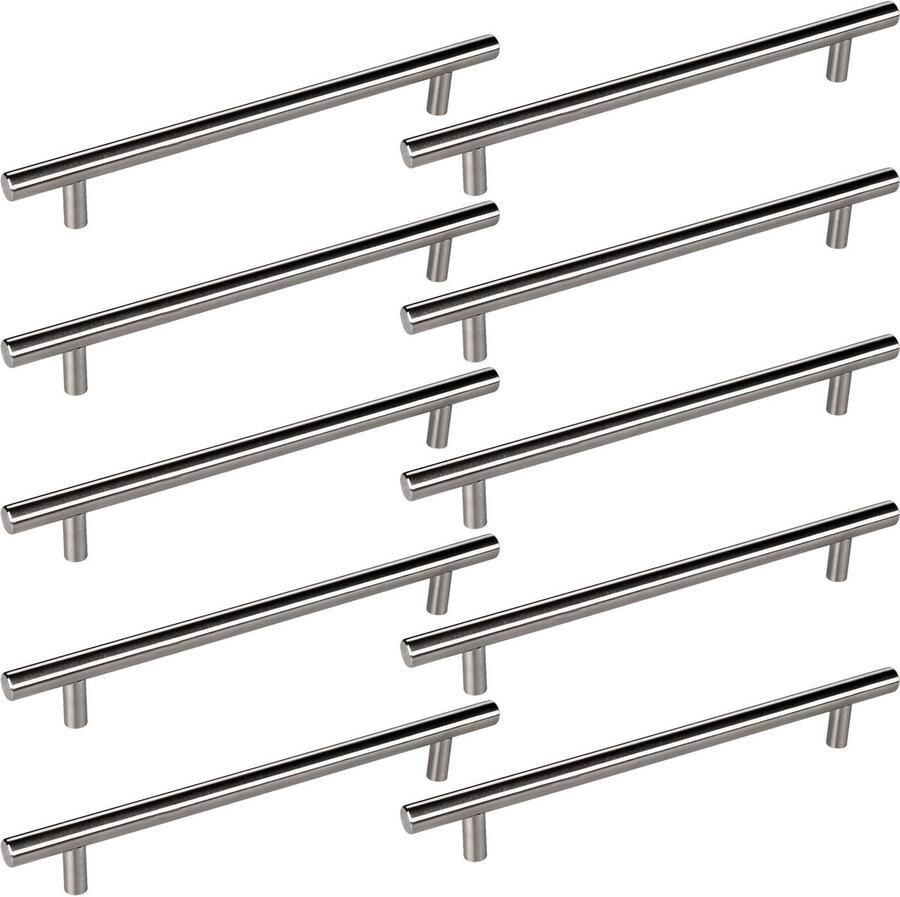 Sotech Set van 10 G10 roestvrijstalen buis meubelgrepen staafhandgreepset haspelhandgrepen 192 mm middenafstand ladehandgreep