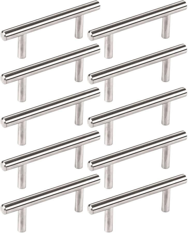 Sotech Set van 10 G14 massief roestvrijstalen meubelgrepen Barhandgreepset Relinghandgrepen 64 mm middenafstand Ladegreep