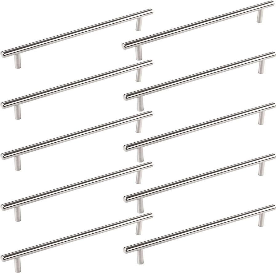 Sotech Set van 10 G14 roestvrijstalen meubelgrepen 192 mm middenafstand Barhandgreepset relinghandgrepen Ladegreep
