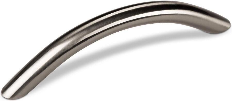 Sotech Set van 10 meubelgreep TONY BA 64 mm geborsteld roestvrij staal gebogen steel met hoogte 32 mm en diameter 10 mm