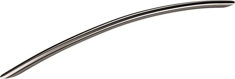 Sotech Set van 10 meubelgrepen TONY BA 256 mm roestvrij staal look gebogen greep met hoogte 30 mm en diameter 10 mm