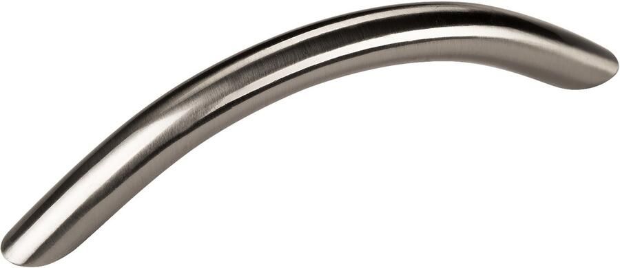 Sotech Set van 10 meubelgrepen TONY BA 96 mm roestvrij staal look gebogen greep met hoogte 30 mm en diameter 10 mm