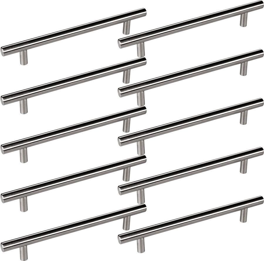 Sotech Set van 10 meubelgrepen van G10 roestvrijstalen buis staafhandgreepset relaishandgrepen 160 mm hartafstand ladehandgreep