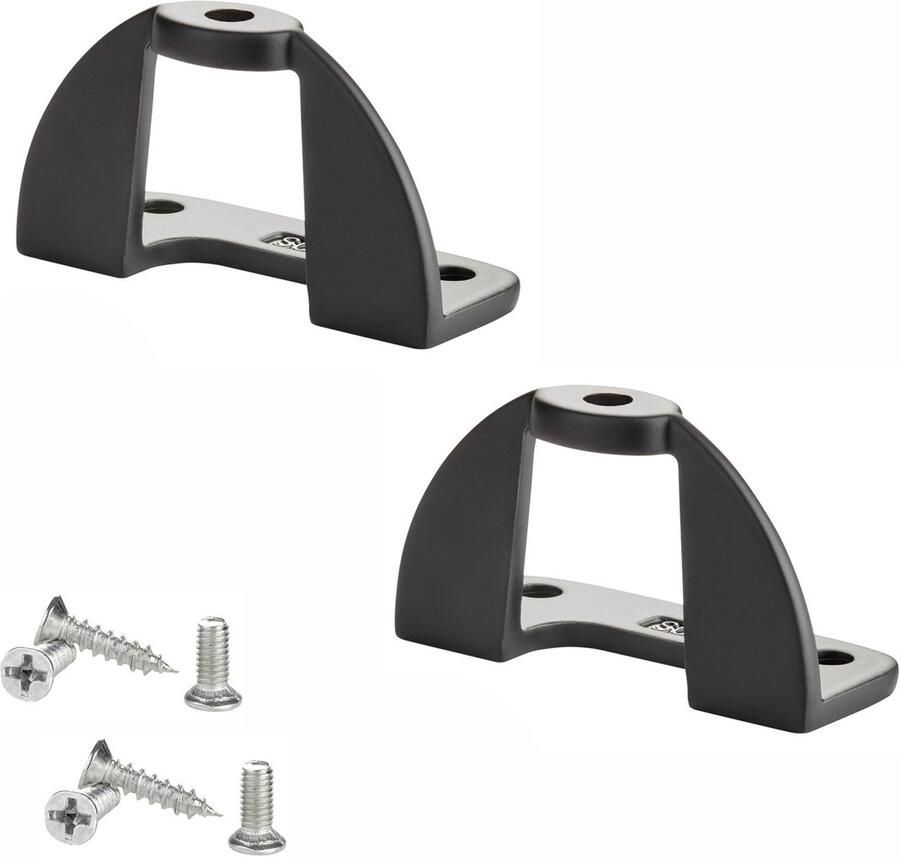 Sotech set van 2 meubelgreepadapters (45 x 19 5 x 26 mm mat zwart max. deurdikte 20 mm) adapter incl. montagemateriaal voor vouw- en schuifdeuren