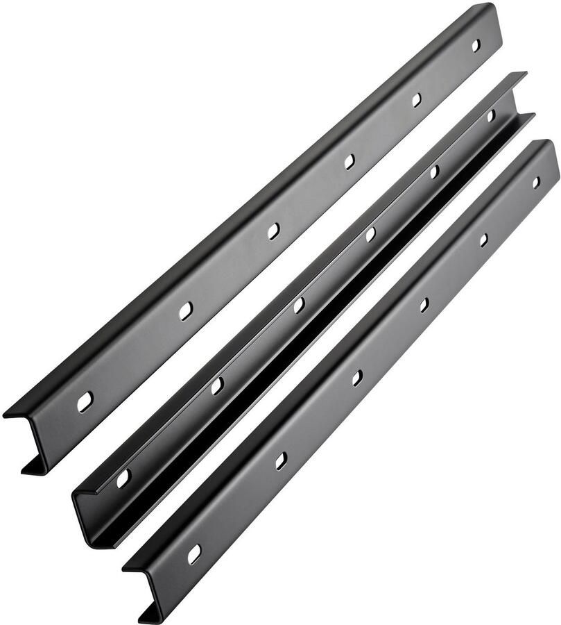 Sotech Set van 3 verstevigingsprofielen 700 x 40 x 20 mm voor het SPIDER tafelframe U-vormig Materiaal staal oppervlak zwart Verstevigingsprofiel