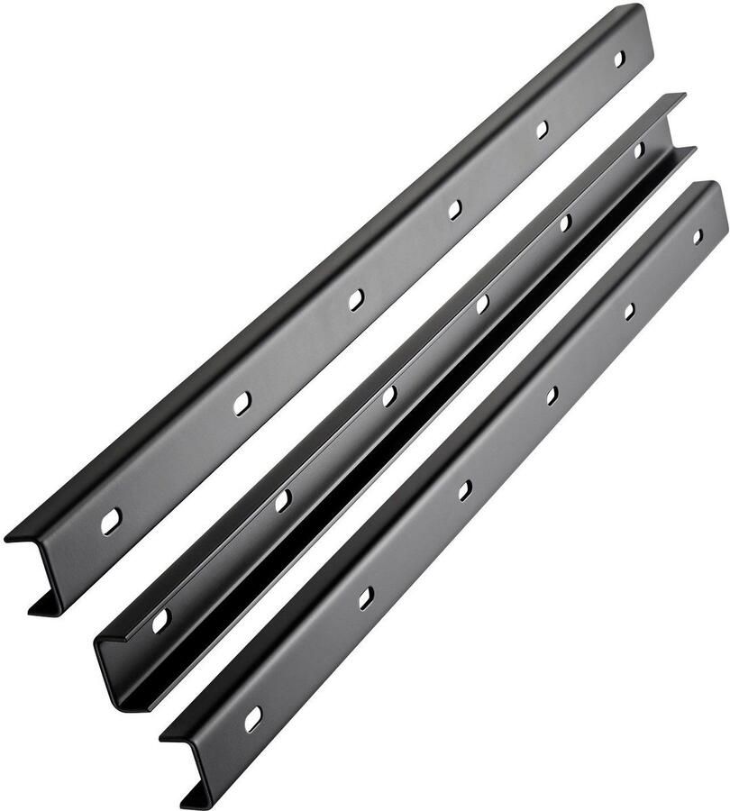Sotech Set van 3 verstevigingsprofielen 900 x 40 x 20 mm voor tafelonderstel SPIDER U-vorm Materiaal staal oppervlak zwart Verstevigingsprofiel