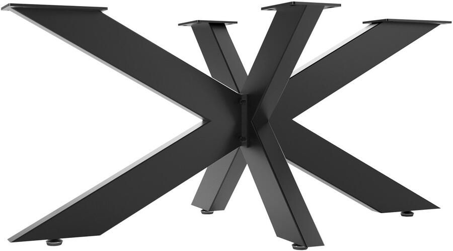 Sotech Tafelonderstel SPIDER Zware stalen tafelpoten in zwart Eenvoudige montage Tafellopers voor doe-het-zelf projecten Salontafels 430 x 980 x 580 mm