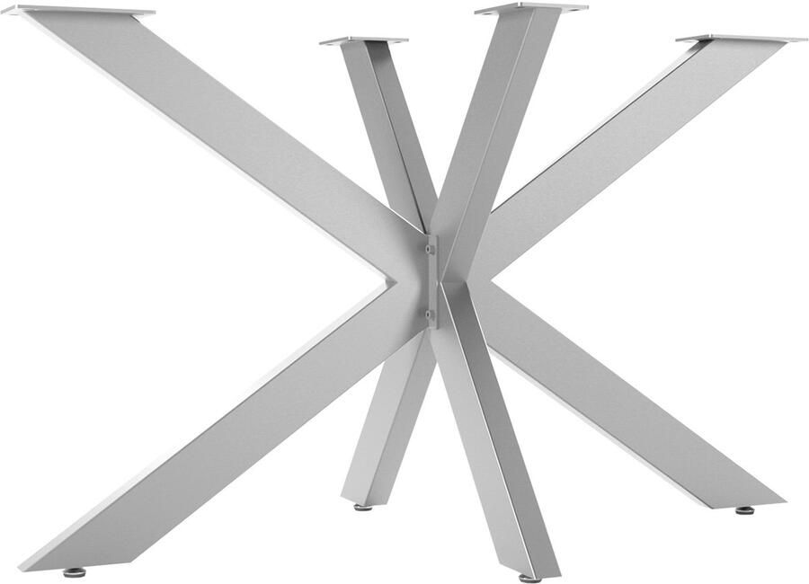 Sotech tafelonderstel SPIDER Zware tafelpoten van geborsteld echt roestvrij staal Tafelpoten 710 x 1200 x 680 mm Eenvoudige montage