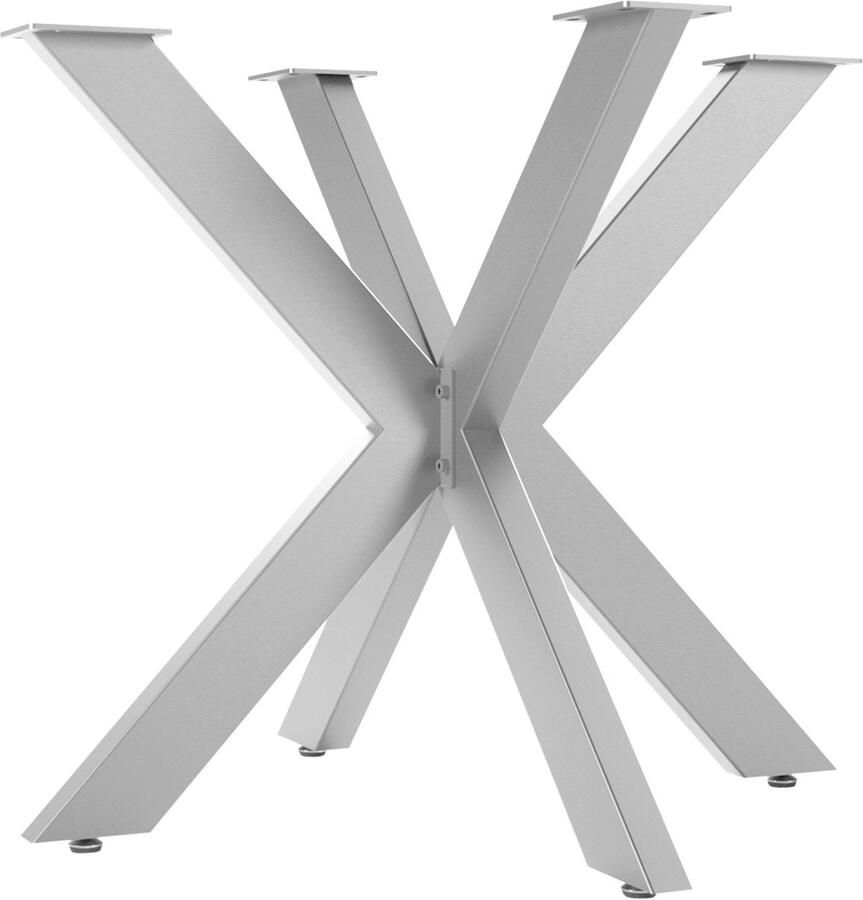Sotech tafelonderstel SPIDER Zware tafelpoten van geborsteld echt roestvrij staal Tafelpoten 710 x 850 x 850 mm Eenvoudige montage