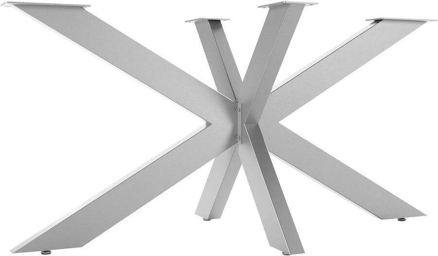 Sotech tafelonderstel SPIDER Zware tafelpoten van geborsteld echt roestvrij staal Tafelpoten 710 x 1500 x 780 mm Eenvoudige montage