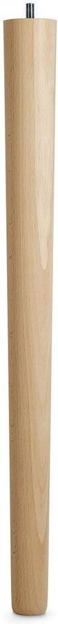 Sotech tafelpoot beuken ruw rond diameter: 40 60 mm hoogte: 645 mm met rooischroef M10 x 20 mm