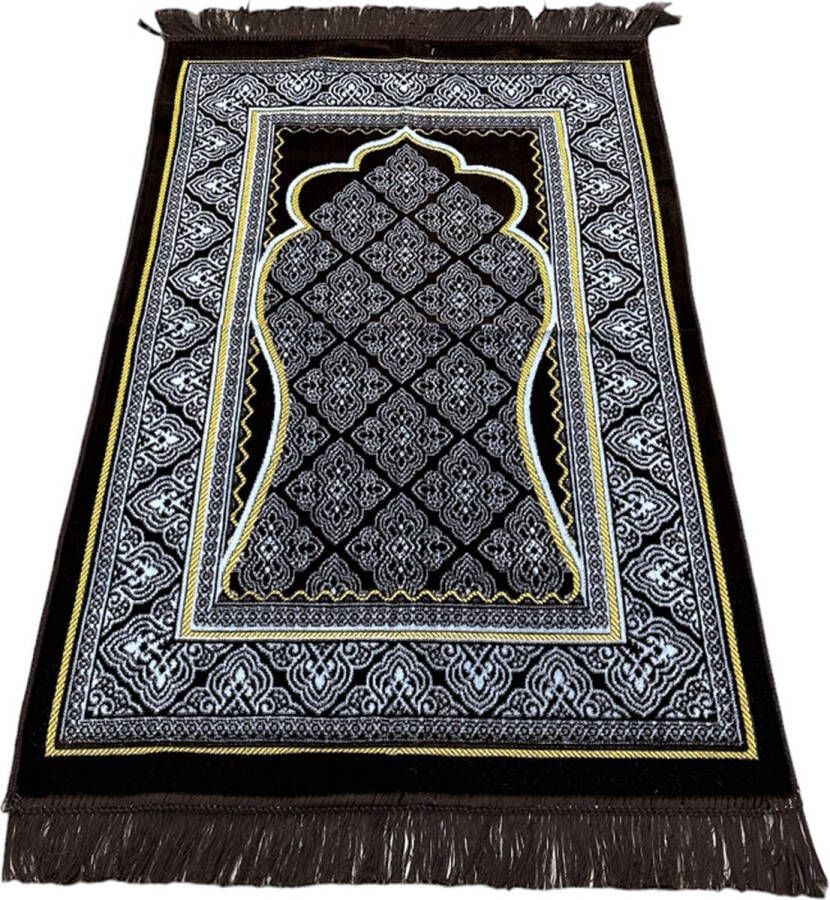 Noorgifts Gebedskleed Mihrab Motief Zwart