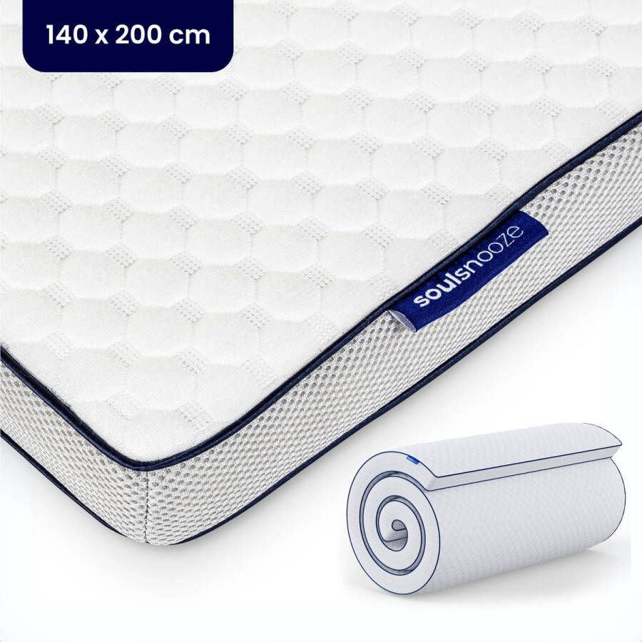 Soulsnooze DuoComfort Premium Topper Matras 140x200 cm Topdekmatras Aanpasbaar Design 3D Air Mesh Traagsc