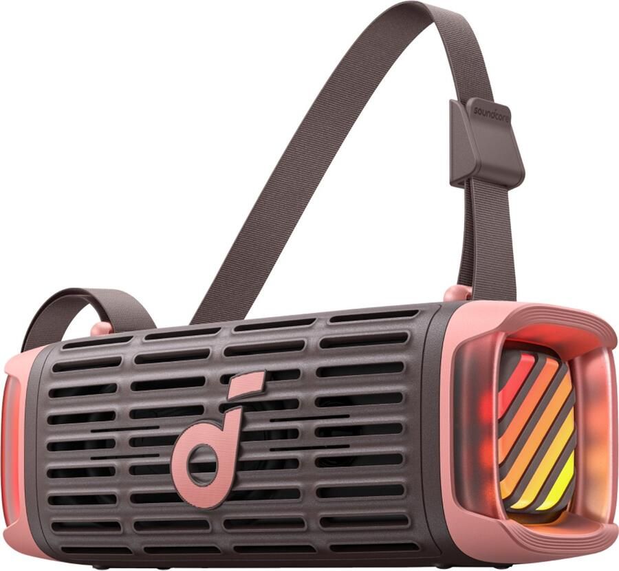 Soundcore Boom 3i van Anker – Robuuste outdoorluidspreker Bluetooth-luidspreker waterdicht IP68 50 W BassUp™ 2.0-geluid Bluetooth 5.3 16 uur speeltijd lichtshow + TWS-stereo kajakken vissen kamperen