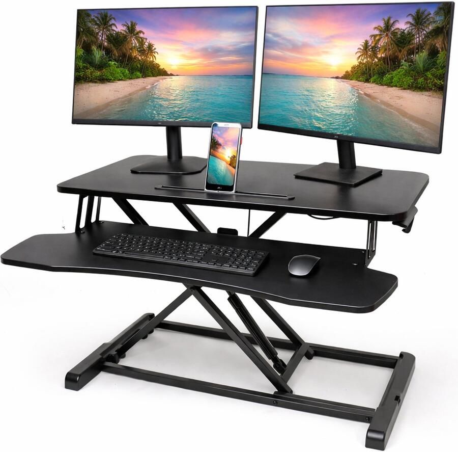 Sounix Laptoptafel 32inch In hoogte verstelbare bureau-opzet Hoogte verstelbaar Inklapbaar Banktafel Ontbijttafeltje Zwart - Foto 2