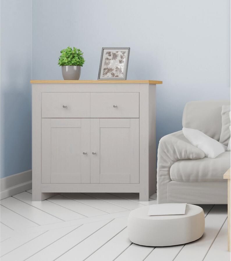 Spaanplaat Folie Metaal Chris|Bank met 2 eiken spaanplaat deuren