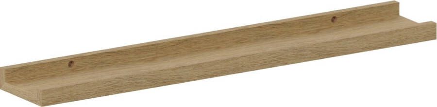 Spaceo fotolijst plank hout eiken mat B.60 x H.3 x D.10 cm wandplank lijsthouder plank