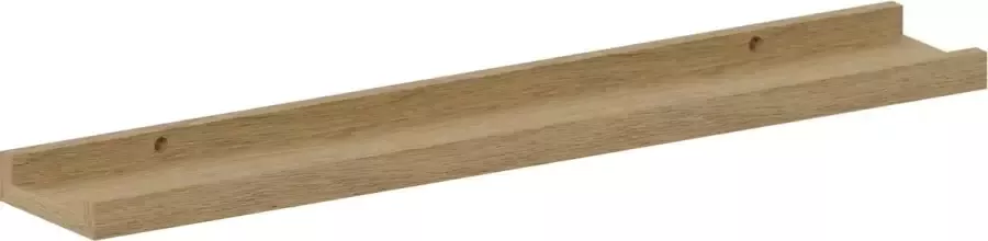 Spaceo fotolijst plank hout eiken mat B.60 x H.3 x D.10 cm wandplank lijsthouder plank