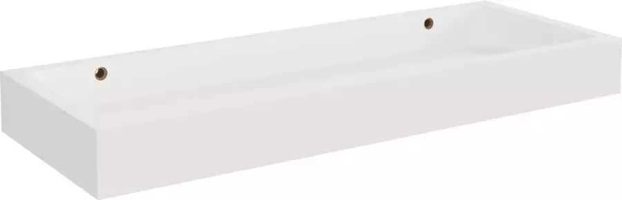 Spaceo wandplank hout wit mat B.40 x H.4 x D.15 cm ladeplank framesteunplank dienbladplank