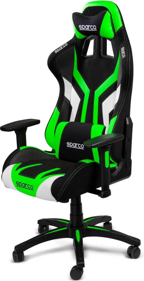SPARCO Bureaustoel Gamestoel Torino Zwart Groen (Verstelbaar)