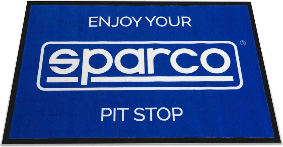 SPARCO Racing Welcome Mat Blauw Robuuste Autoliefhebbers Welkomstmat 80x120 CM