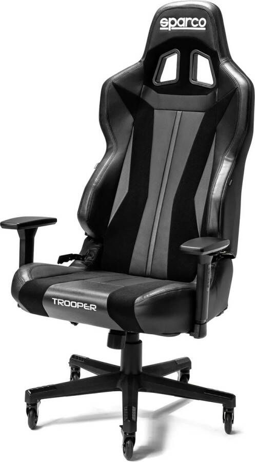SPARCO Trooper Gaming Office Bureaustoel Gamestoel Ergonomisch Verstelbaar F1 bureaustoel Zwart
