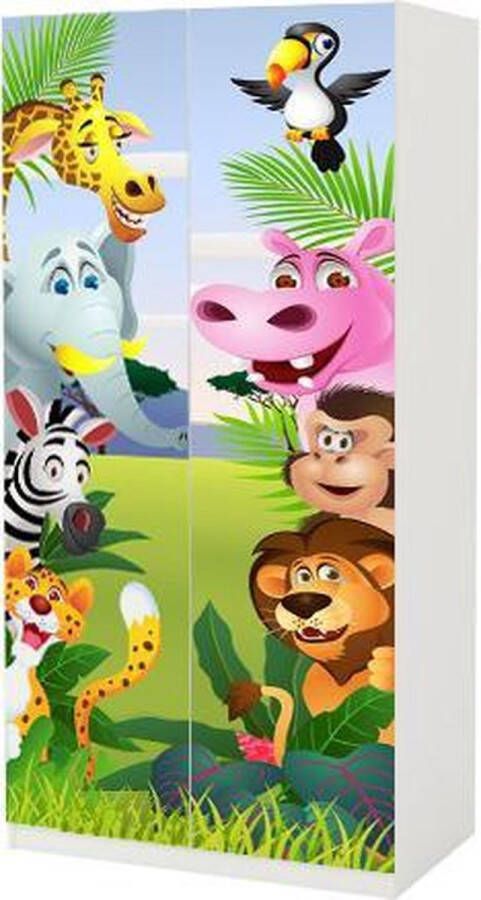 Specialprinting.nl Meubelsticker 'Dieren 1' voor kasten van 201 cm