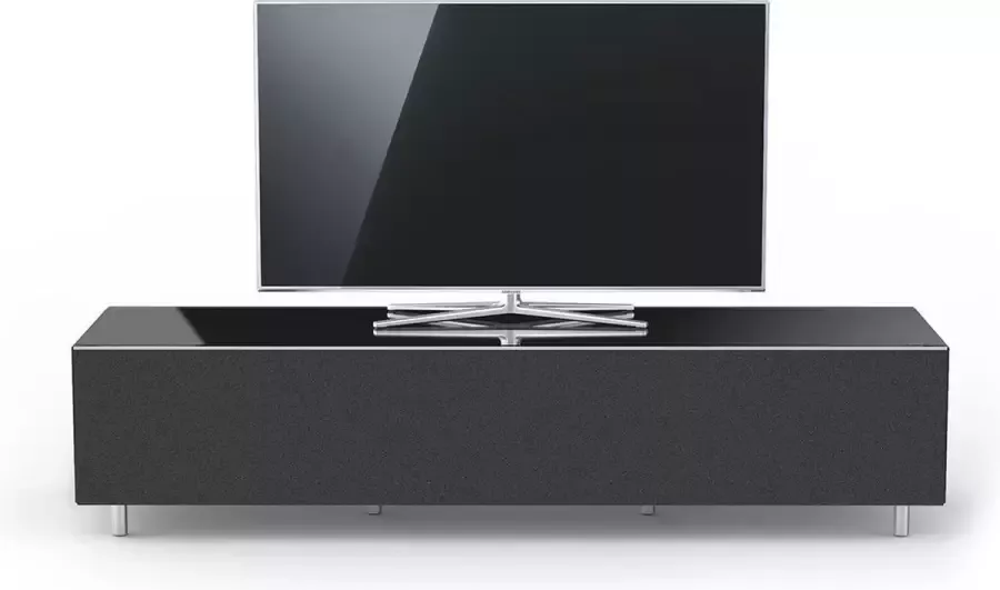 Spectral Just-Racks JRL1654T-BG tv-meubel voor soundbar in hoogglans zwart 1.65m breed
