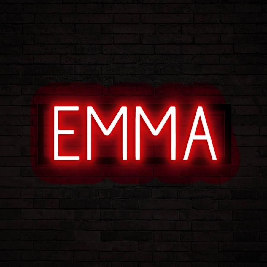 SpellBrite EMMA Neon LED Lamp Kinderkamer 48 04 x 16 cm 6 Dimstanden & 8 Lichtanimaties Naamlamp Wandlamp Neon Verlichting