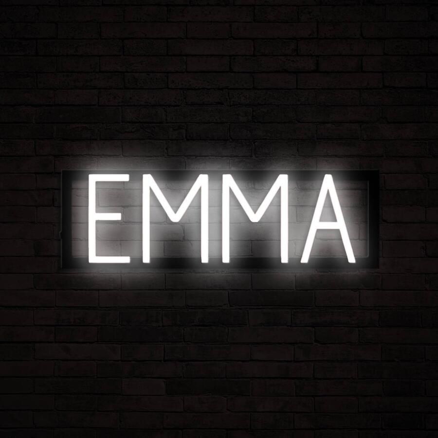 SpellBrite EMMA Neon LED Lamp Kinderkamer 48 04 x 16 cm 6 Dimstanden & 8 Lichtanimaties Naamlamp Wandlamp Neon Verlichting