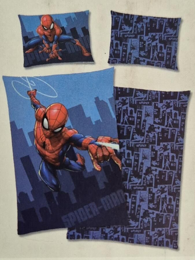 Spider-Man Spiderman dekbedovertrek marvel dekbed bed set dekbedovertrek 140 x 200 cm kussensloop 60 x 70 cm met instopstrook