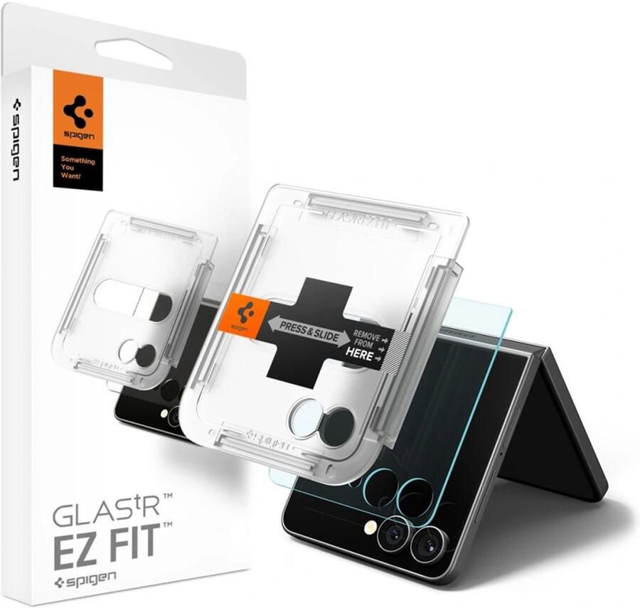 Spigen EZ Fit Glas.tR met Applicator 1 pack geschikt voor Samsung Galaxy Z Flip 7