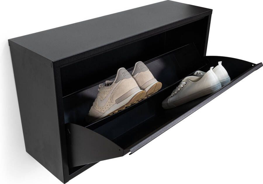 Spinder Design schoenenkast Billy 1 Maxi Zwart 6 paar schoenen Staal - Foto 2