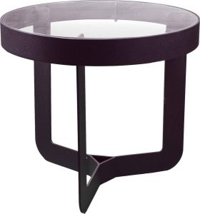 Spinder Design Douglas 2 Bijzettafel ø 41x40 Zwart Transparant Glas