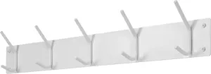 Spinder Design Fusion Wandkapstok met 5 haken 70x6x11 5 cm Wit