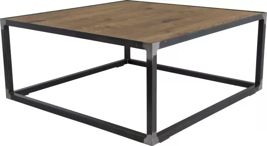 Spinder Design John -Salontafel 80x80x35 cm Blacksmith Eiken